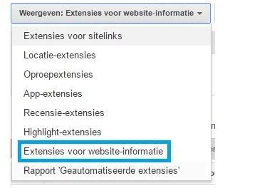 extensie toevoegen